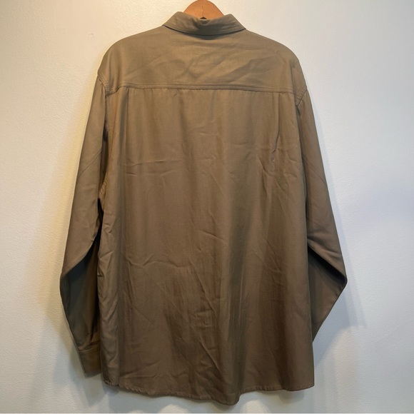 Vintage Winston Woods Silk Blend Men’s Size Large Olive Green Made in Hong Kong - Picture 6 of 9